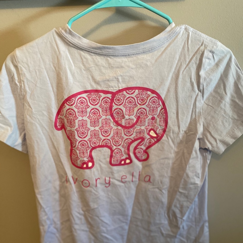 IVORY ELLA BLUE SHORT SLEEVE